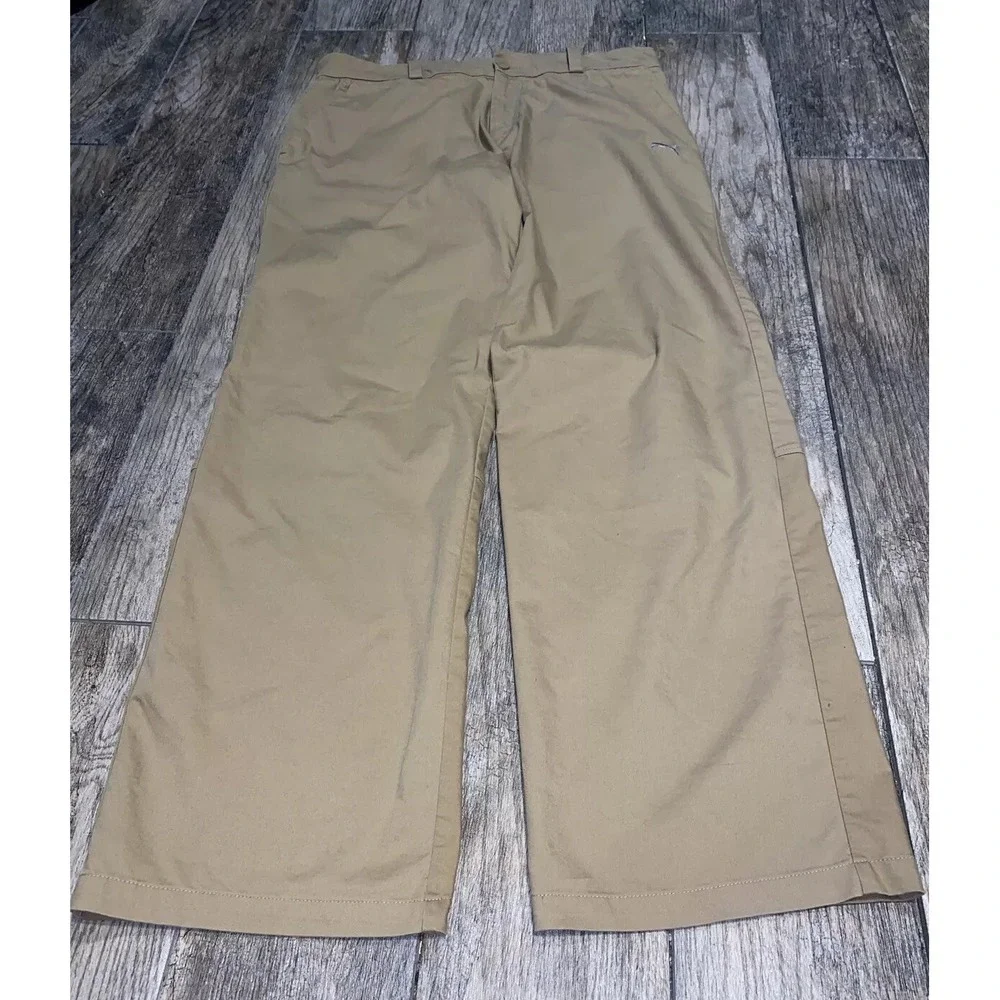 Puma Flat Front Beige Light Beige Tan Mens Golf Pants Size‎ 32 X 31